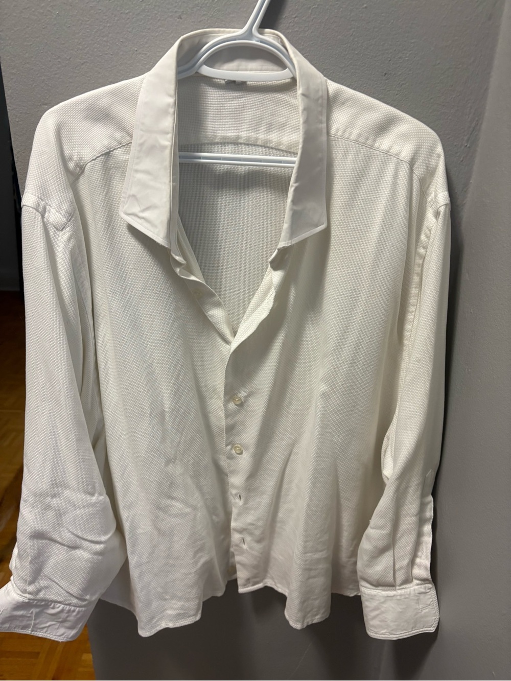Vintage oversized White Button-Up Shirt